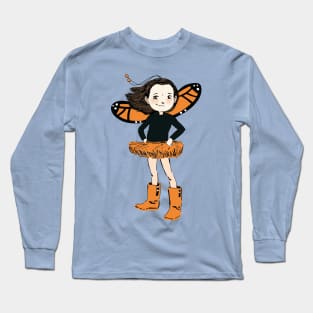 Cute Monarch Butterfly Girl Long Sleeve T-Shirt